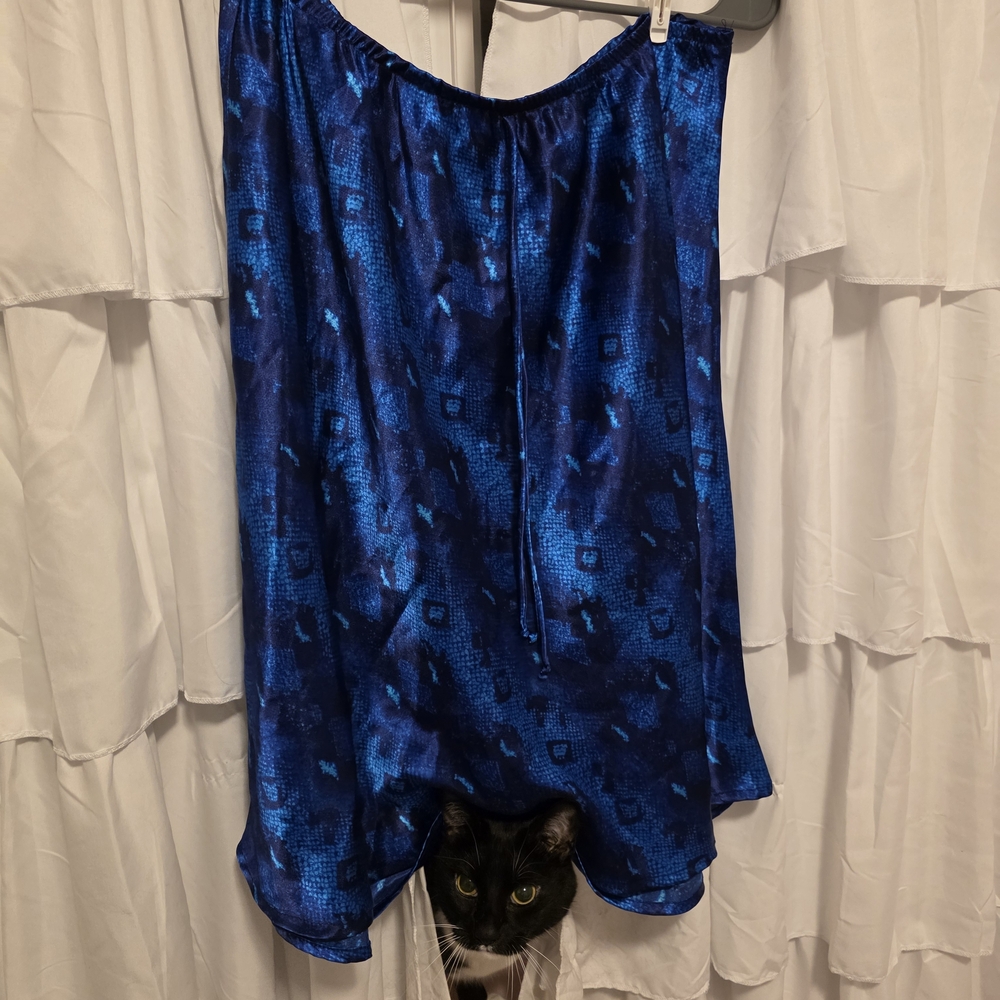 80s Vintage Snake Skin Satin Skirt